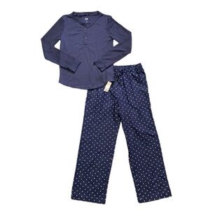 GAP Women's Long Sleeve Thermal Shirt & Flannel Pant 2 Piece Pajama set NEW